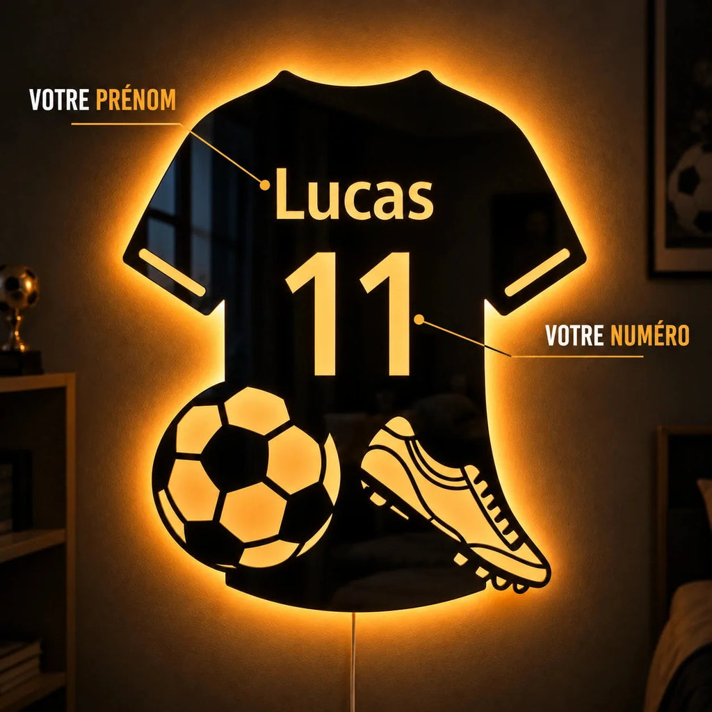 Miroir LED Football Personnalisé