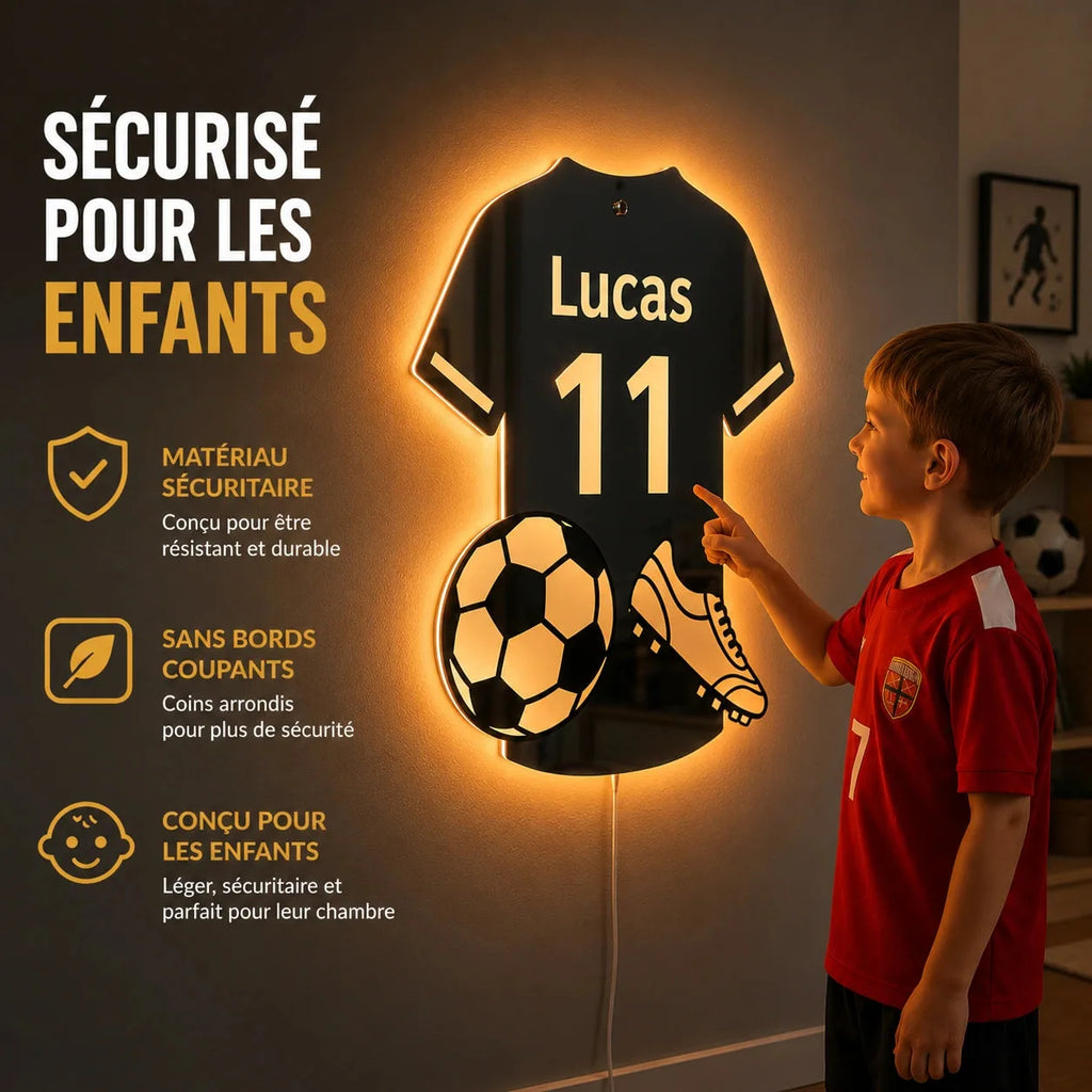 Miroir LED Football Personnalisé